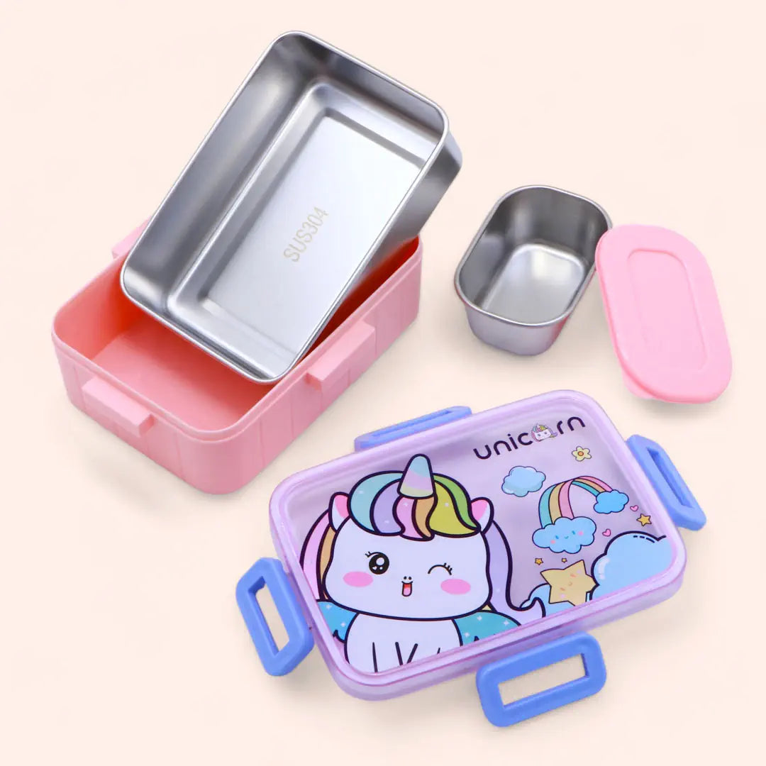 Stainless Steel Lunch Box (1Grid 600ml+Bowl 100Ml)
