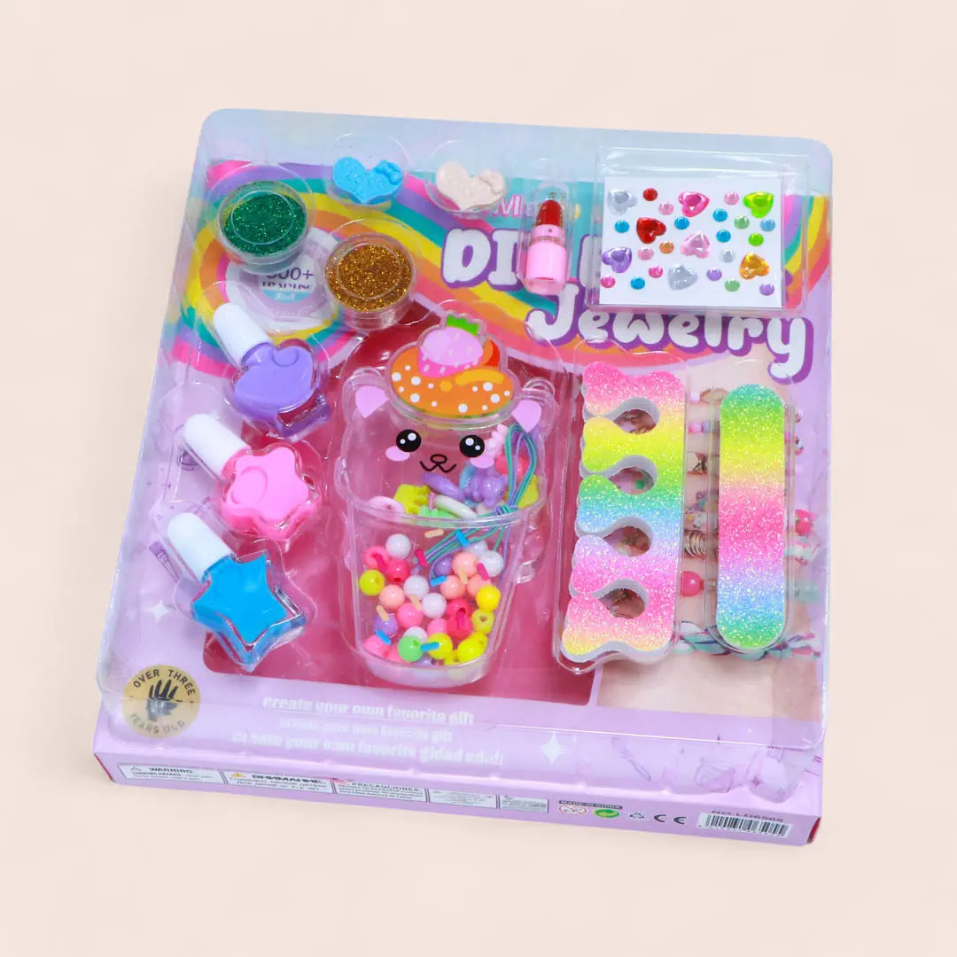 Ultimate DIY Beads Jewelry & Nail Paint Kit - Create, Customize, Enjoy!