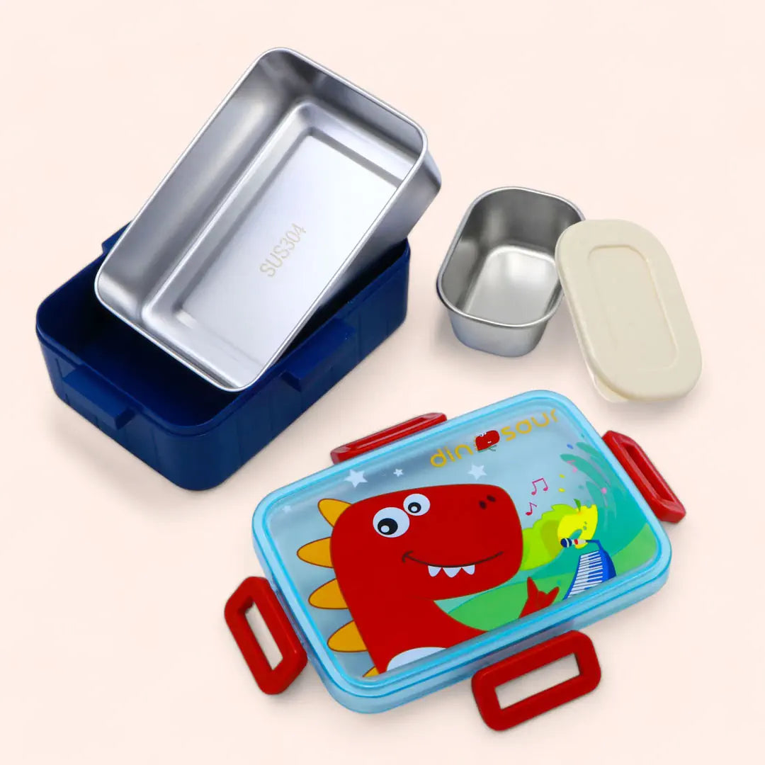 Stainless Steel Lunch Box (1Grid 600ml+Bowl 100Ml)
