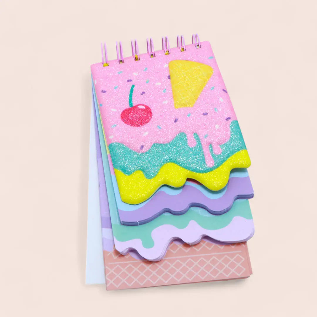Cup Cake Shimmer Spiral Notepad