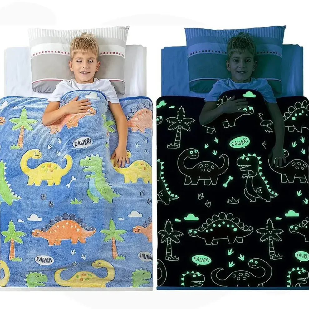 Magic Glow in the Dark Dino Blanket