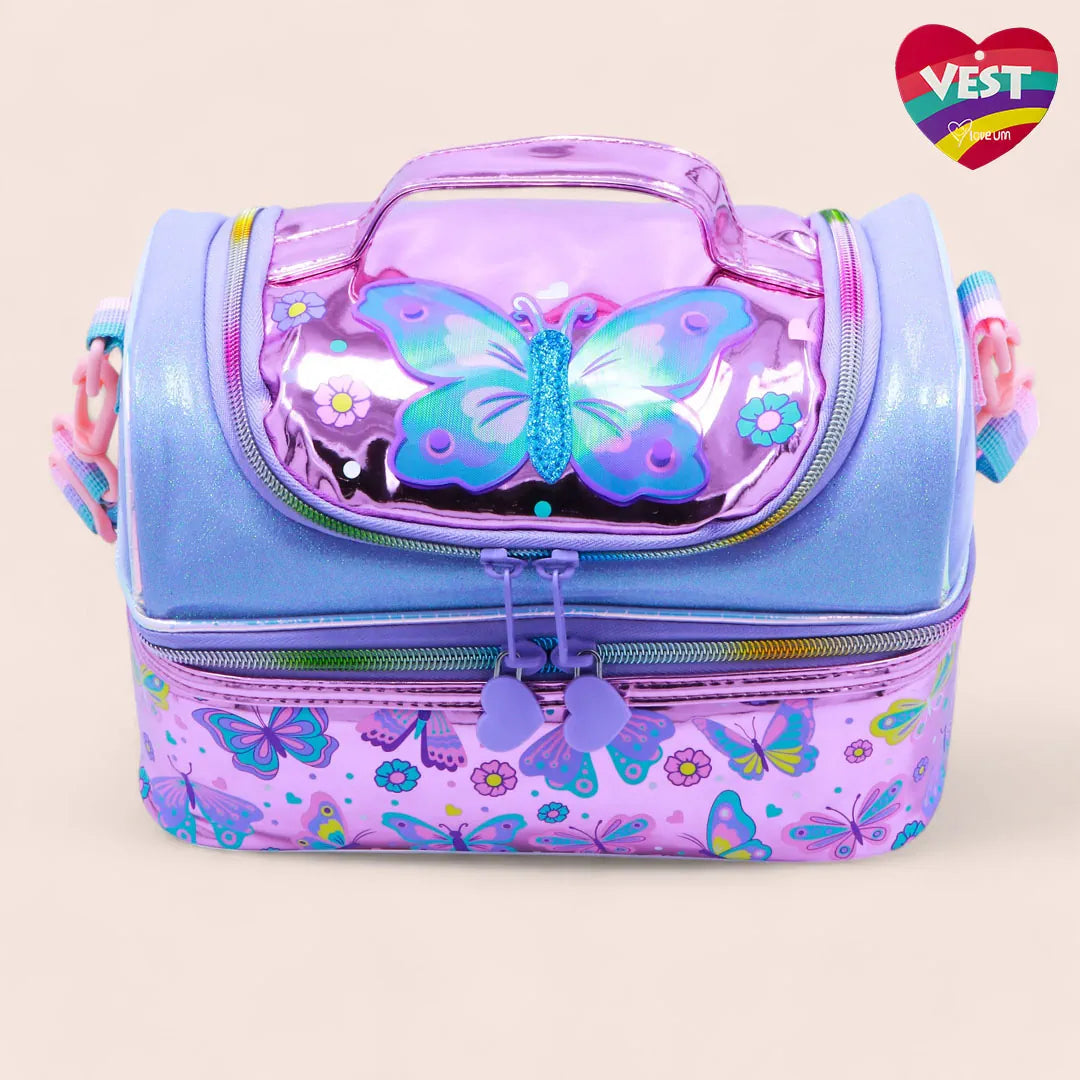Vest Colorful Butterfly Lunch Bag - Insulated Kids' Lunchbox