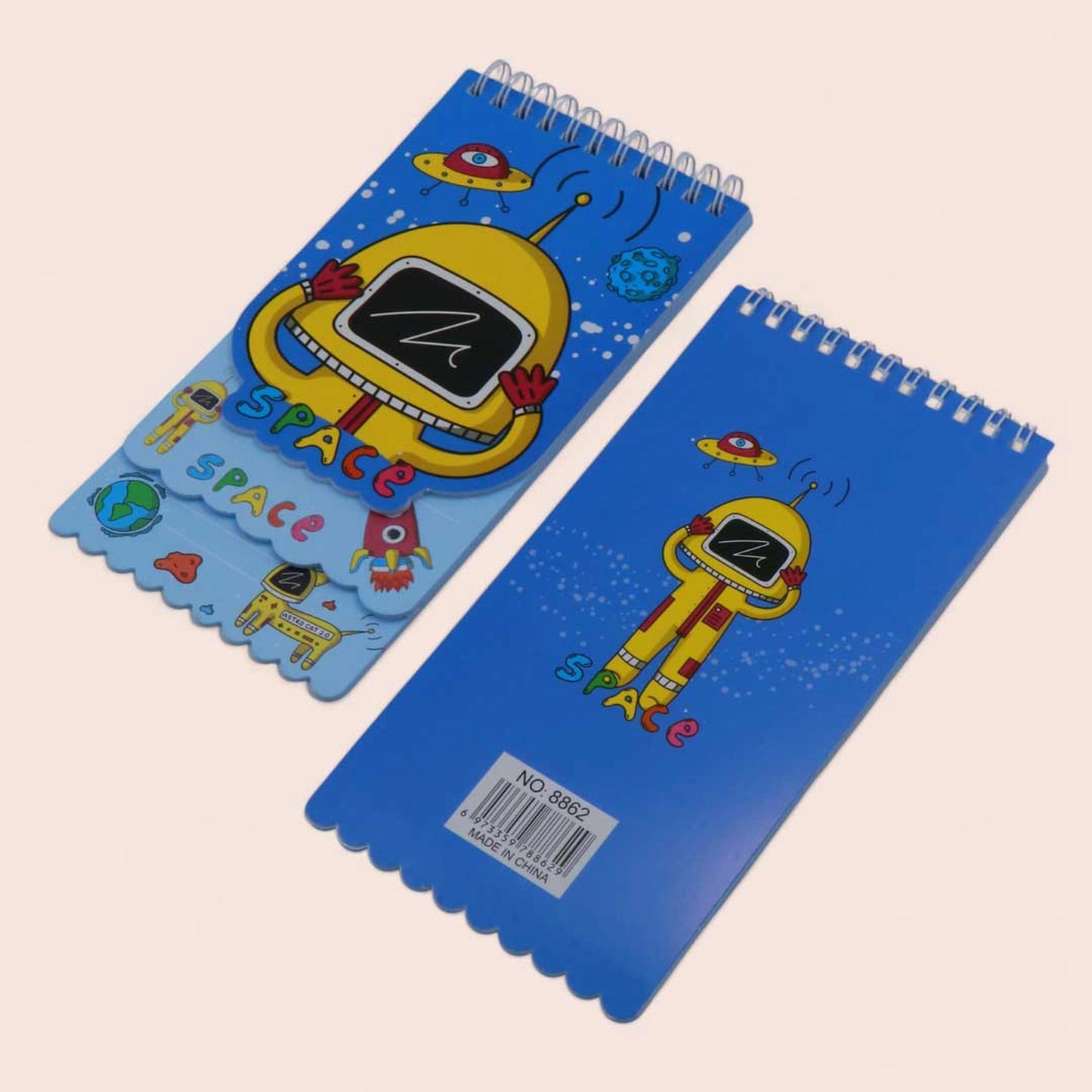 Space School Essential Combo ( Push Lock Folder + 5 Pencils + Set of Erasers + 2 Set of Sticky Notes + Space Bookmark + Spiral Diary + Sharpener)