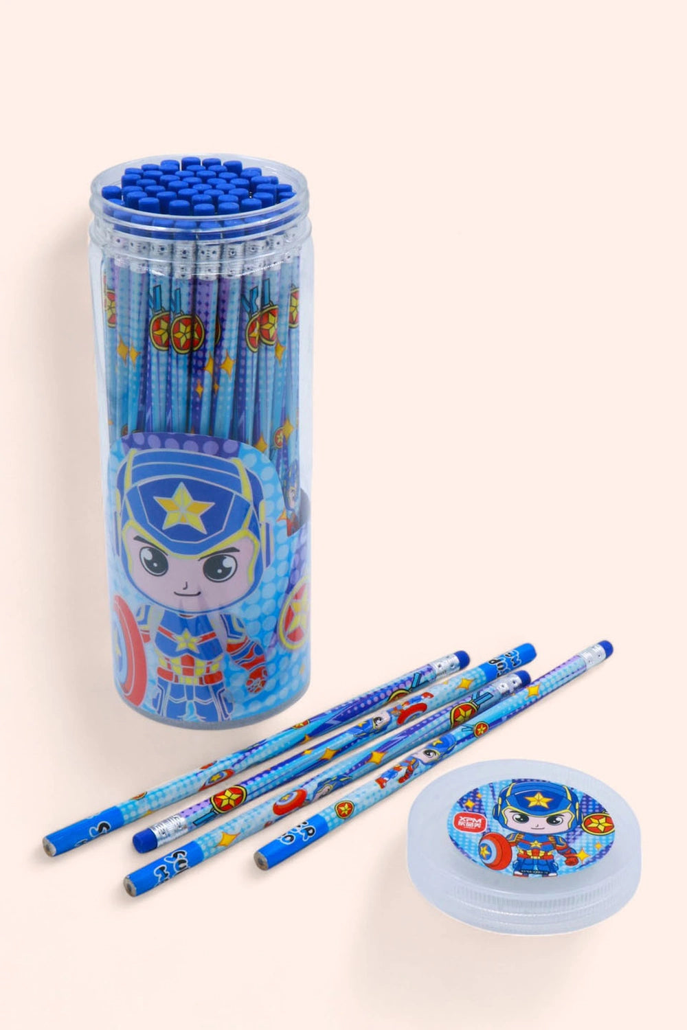Space School Essential Combo ( Push Lock Folder + 5 Pencils + Set of Erasers + 2 Set of Sticky Notes + Space Bookmark + Spiral Diary + Sharpener)
