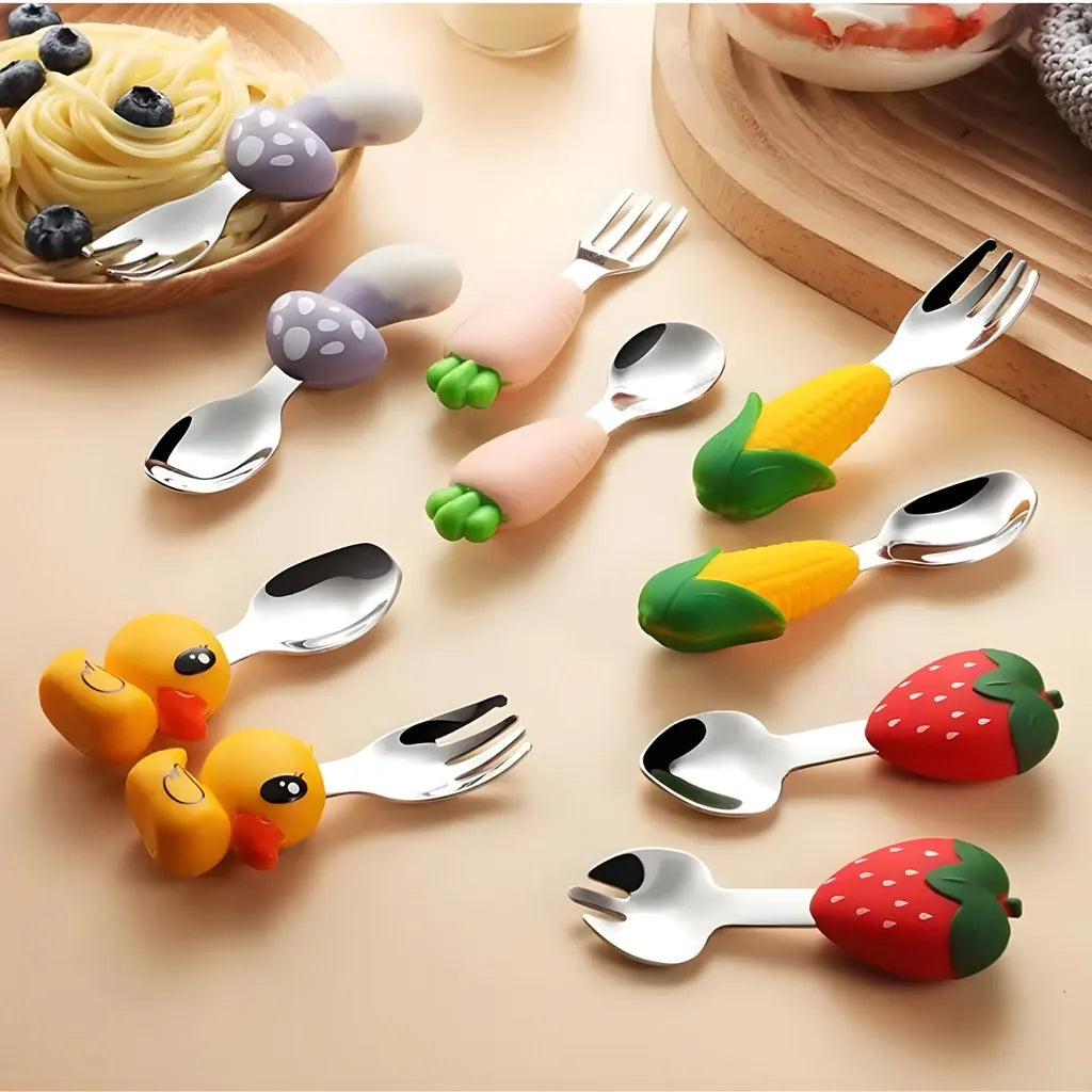 Steel Cutlery Set with Case (Spoon & Fork)
