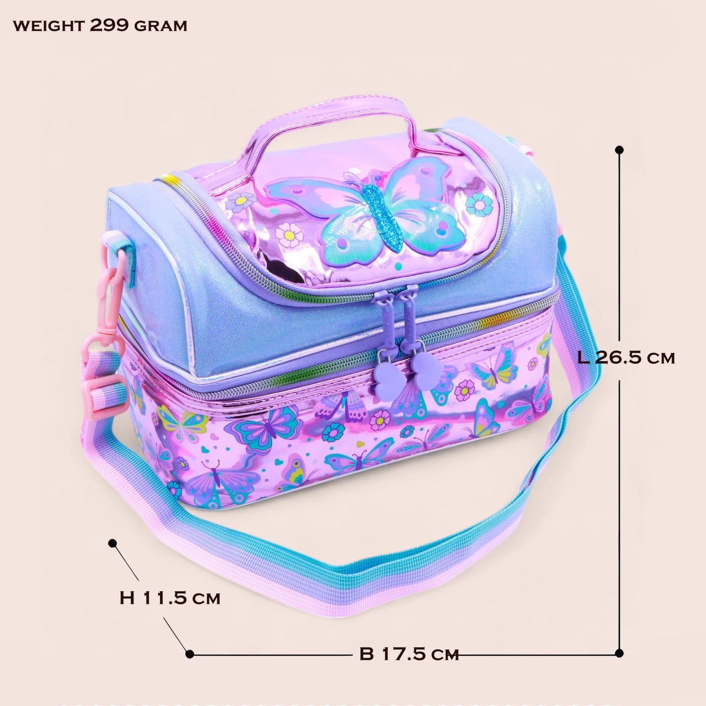 Vest Colorful Butterfly Lunch Bag - Insulated Kids' Lunchbox