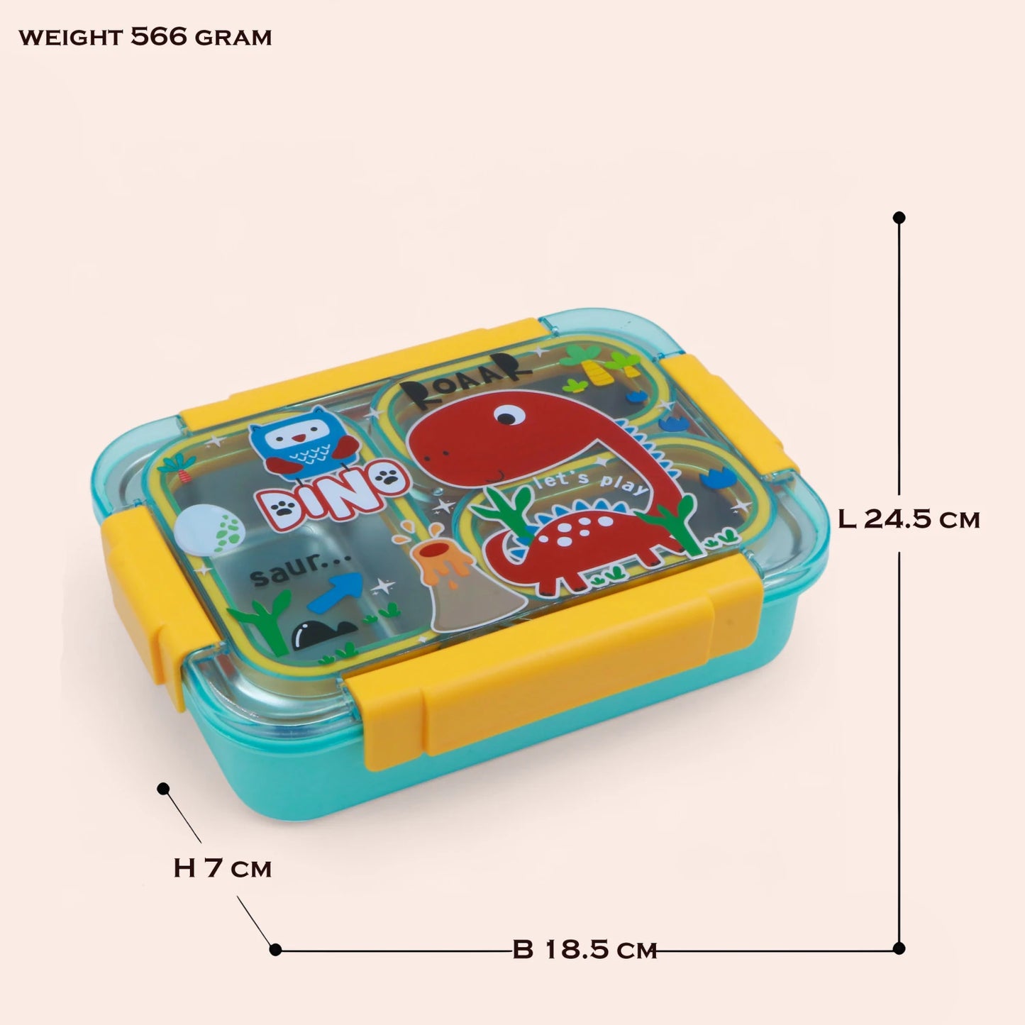 Lunch Bento Box ( 3 Compartments - Leak Proof- 710 Ml)