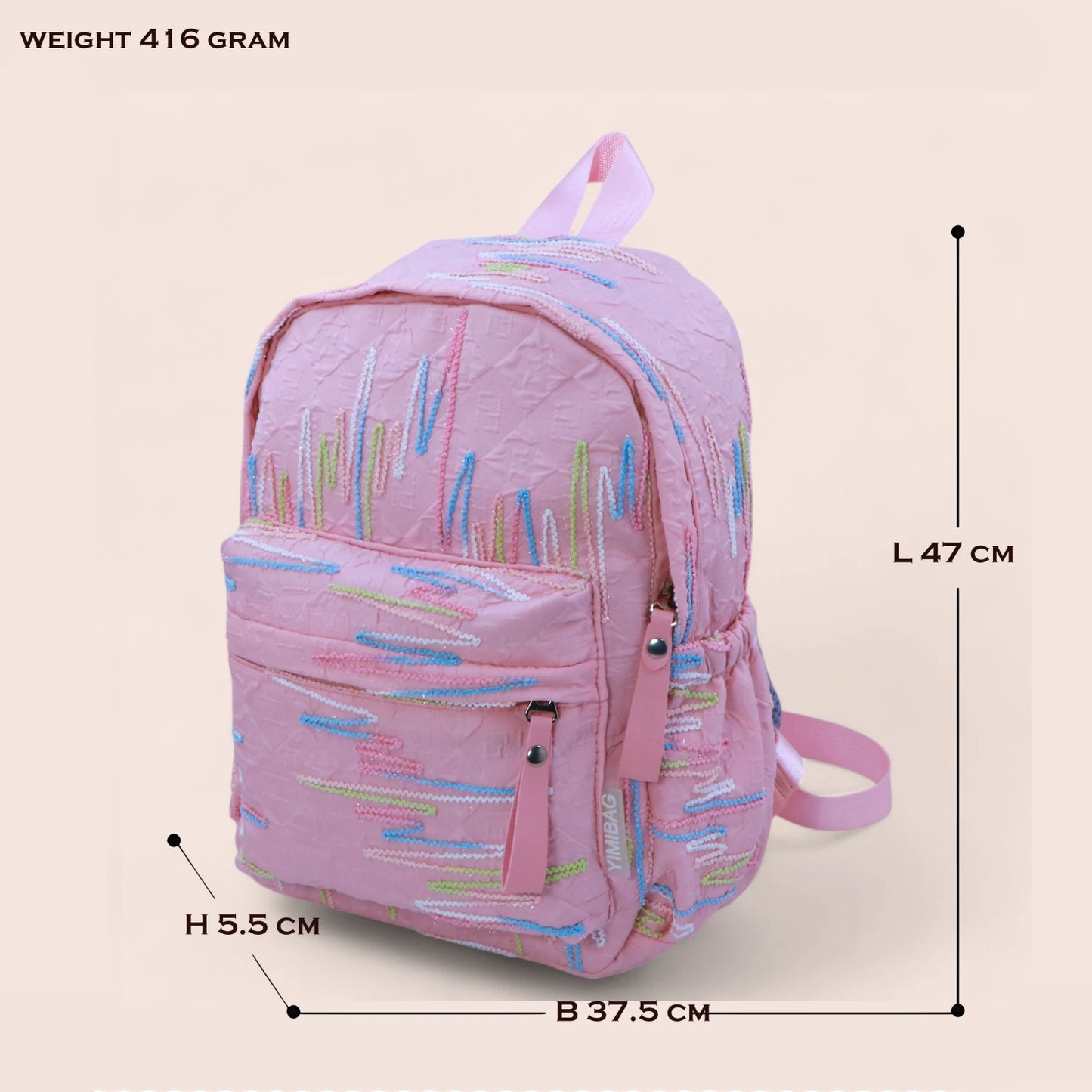 Thread Work Backpack - Big / Small Size, Stylish School Bag for Teens and Adults