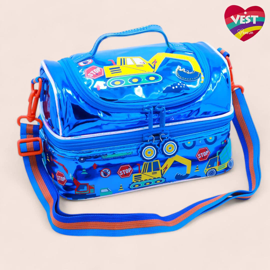 Vest Build-A-Meal Lunch Bag - Construction-Themed Insulated Lunchbag