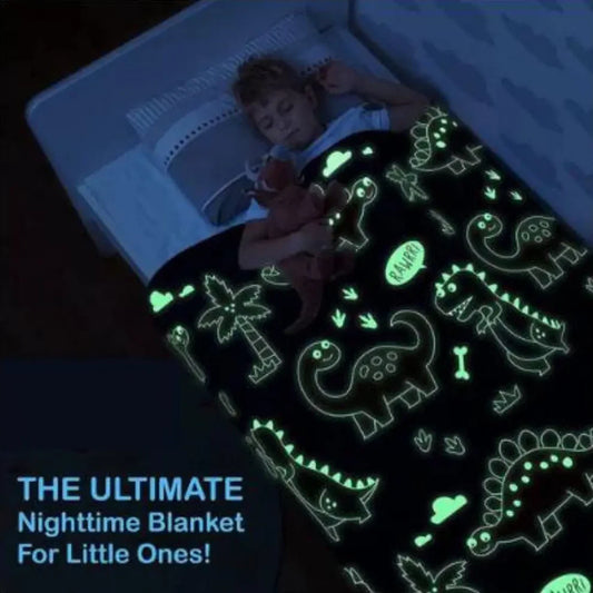 Magic Glow in the Dark Dino Blanket