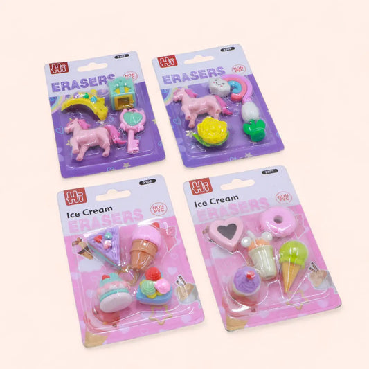 Unicorn Rainbow Erasers (Set of 4)