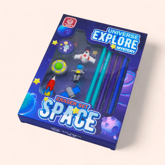 Space Pencil Eraser Set