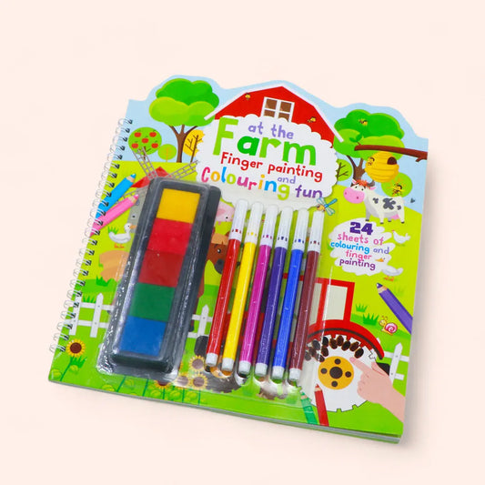 At the Farm- Finger Painting and Colouring Fun