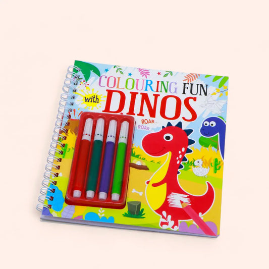 Colouring Fun with Dinos with Sketch Pens