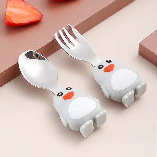 Penguin Pal: Spoon & Fork Set with Storage Case