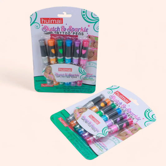 Sketch & Sparkle Tattoo Pens (Set of 6)