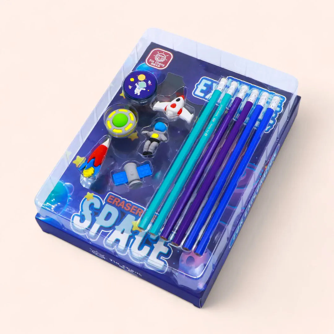 Space Pencil Eraser Set