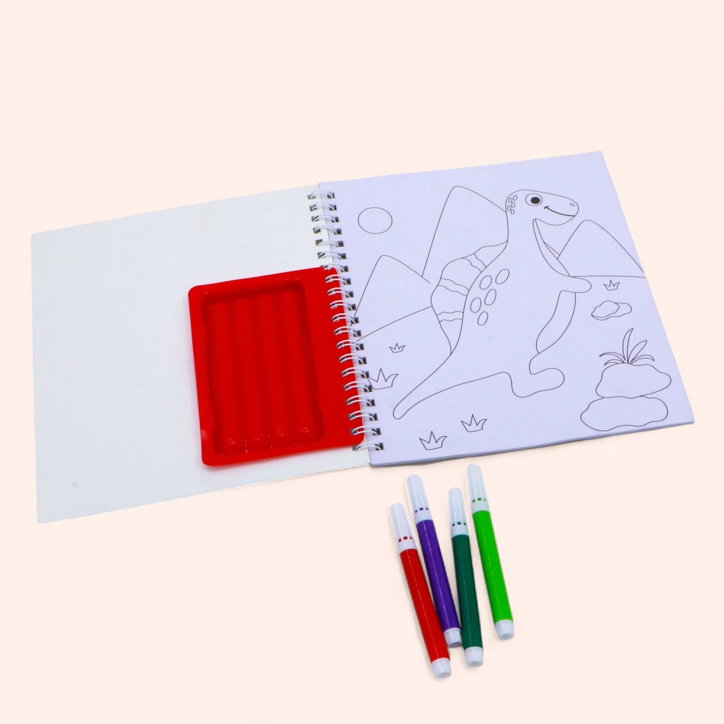 Colouring Fun with Dinos with Sketch Pens