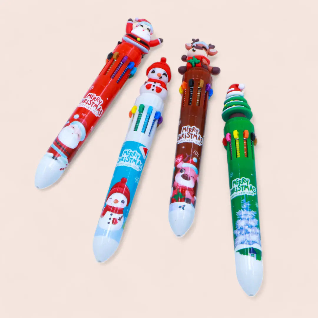 Christmas Pen (10 Colors in 1 Pen) - Color Changing Pen for Kids and Adults