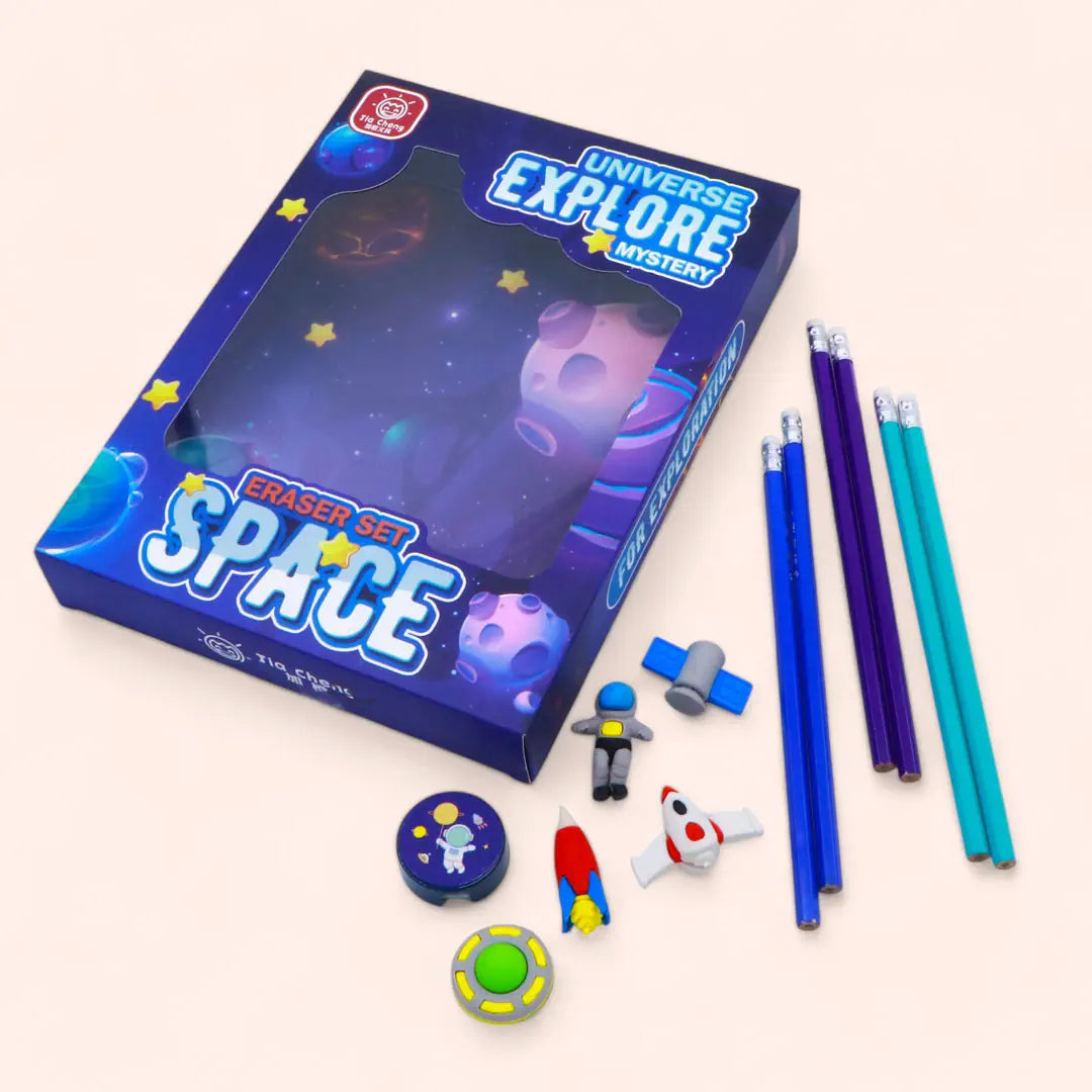 Space Pencil Eraser Set