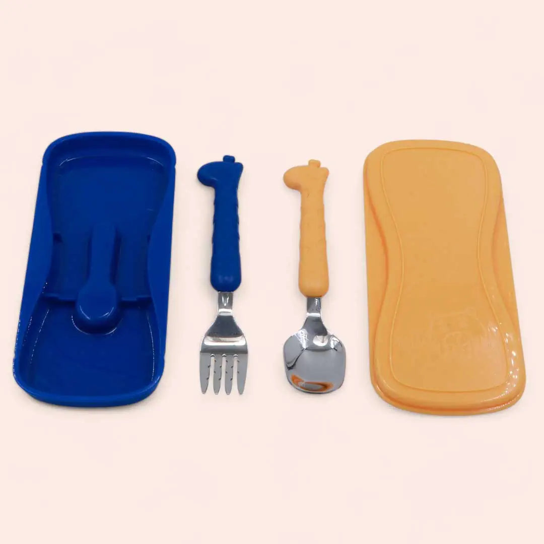 Giraffe Cutlery with Case (Spoon -Fork)