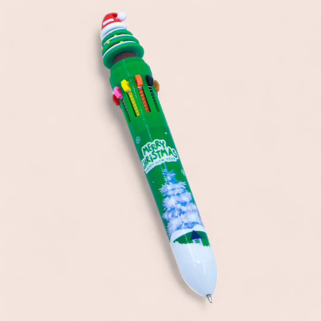 Christmas Pen (10 Colors in 1 Pen) - Color Changing Pen for Kids and Adults