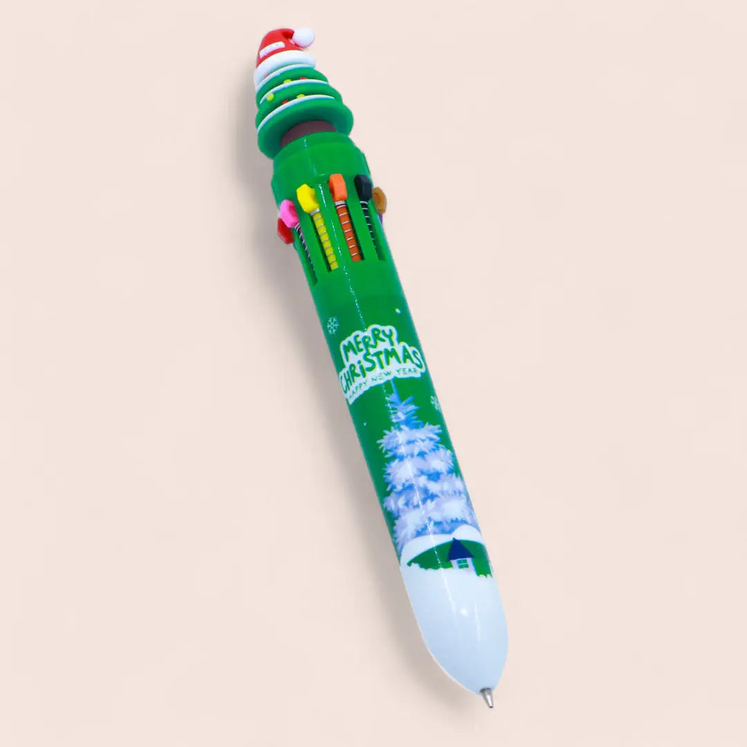 Christmas Pen (10 Colors in 1 Pen) - Color Changing Pen for Kids and Adults