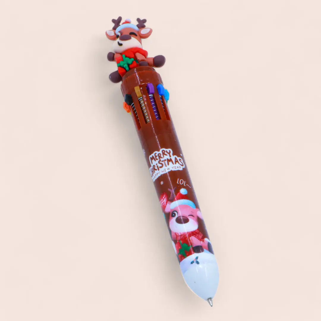 Christmas Pen (10 Colors in 1 Pen) - Color Changing Pen for Kids and Adults