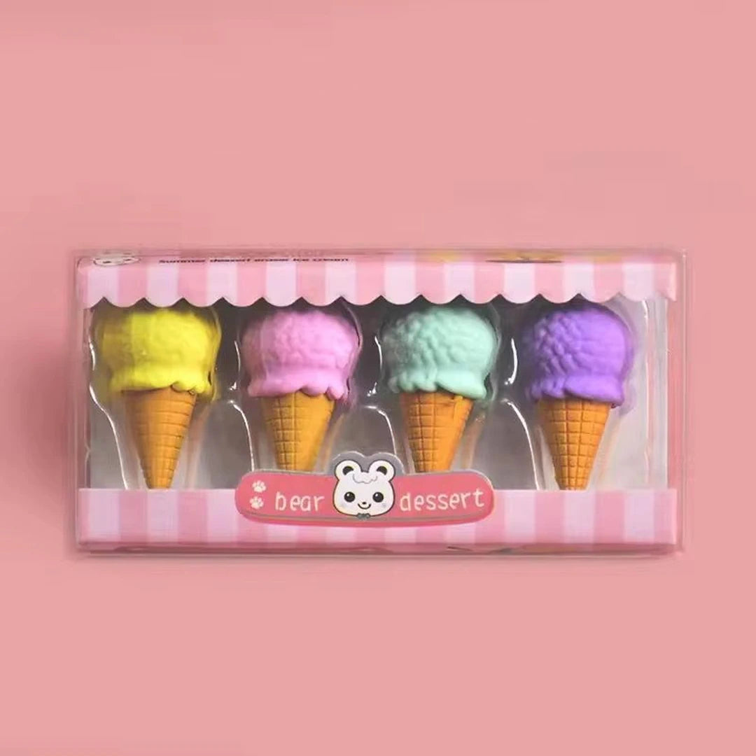 Desert Style Eraser Set ( Popsicle / Donuts/ Lollipop/ Softy)