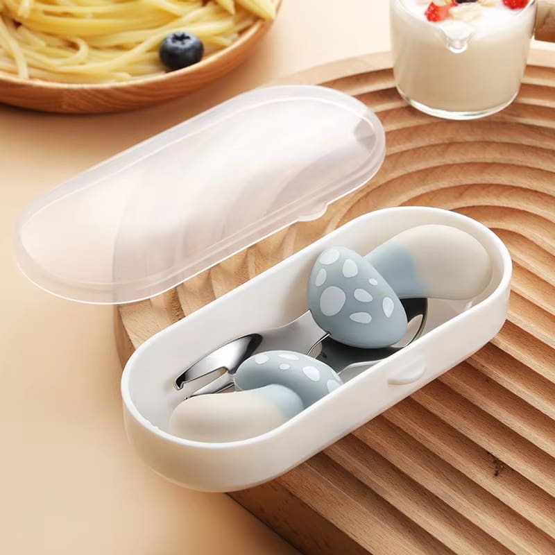 Steel Cutlery Set with Case (Spoon & Fork)